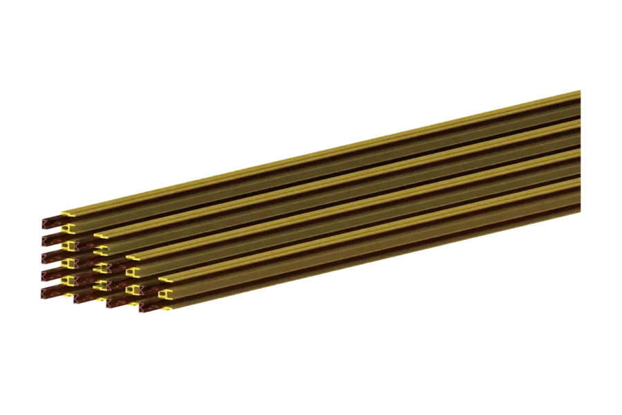 DHBV integrated conductor rail system for automated warehouse and shuttle applications