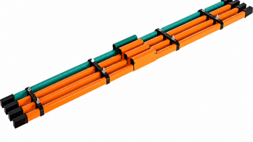 DHH multipole conductor rail system for industrial mobile equipment