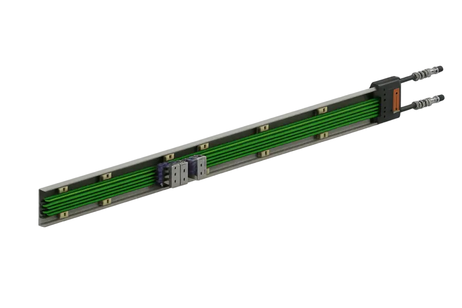 DHR single-pole combined conductor rail system with current collectors